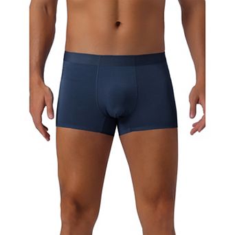 Men's Soft Elastic Waist Solid Color Regular Fit Basic Boxer Briefs