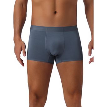 Men's Soft Elastic Waist Solid Color Regular Fit Basic Boxer Briefs