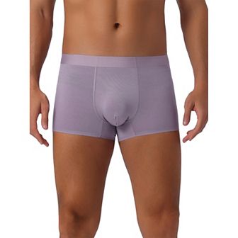 Men's Soft Elastic Waist Solid Color Regular Fit Basic Boxer Briefs