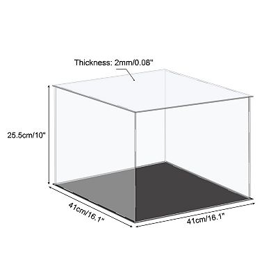 Acrylic Display Case Plastic Box Cube Storage Box Assemble Dustproof Showcase 16.1x16.1x10 Inch