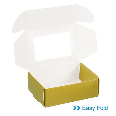 Paper Soap Box with Window, 40 Pack Homemade Soap Boxes Rectangle Presents Packaging Boxes