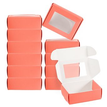 Paper Soap Box with Window, 40 Pack Homemade Soap Boxes Rectangle Presents Packaging Boxes