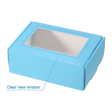 Paper Soap Box with Window, 20 Pack Homemade Soap Boxes Rectangle Presents Packaging Boxes