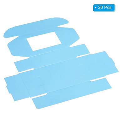 Paper Soap Box with Window, 20 Pack Homemade Soap Boxes Rectangle Presents Packaging Boxes