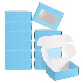 Paper Soap Box with Window, 20 Pack Homemade Soap Boxes Rectangle Presents Packaging Boxes
