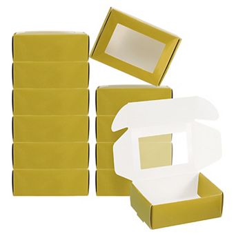 Paper Soap Box with Window, 20 Pack Homemade Soap Boxes Rectangle Presents Packaging Boxes