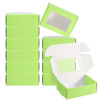 Paper Soap Box with Window, 20 Pack Homemade Soap Boxes Rectangle Presents Packaging Boxes