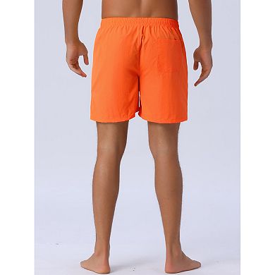 Men's Colorful Elastic Waist Drawstring Surfing Board Shorts
