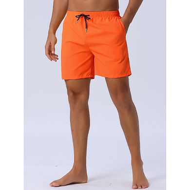Men's Colorful Elastic Waist Drawstring Surfing Board Shorts