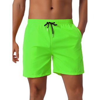 Men's Colorful Elastic Waist Drawstring Surfing Board Shorts