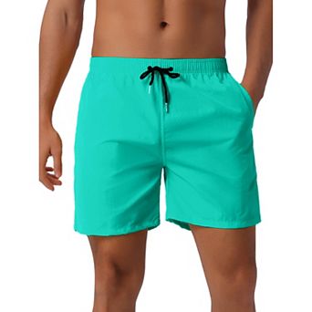 Men's Colorful Elastic Waist Drawstring Surfing Board Shorts