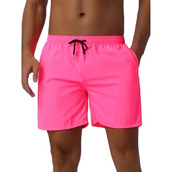 Men's Colorful Elastic Waist Drawstring Surfing Board Shorts