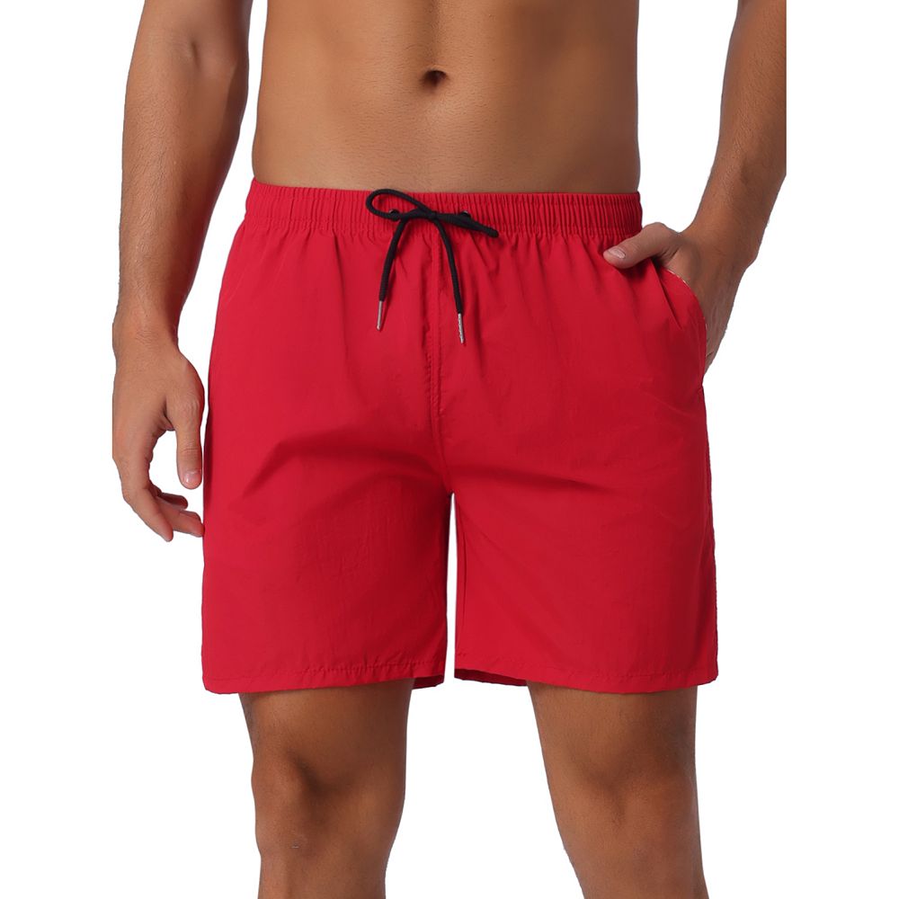 Men's Colorful Elastic Waist Drawstring Surfing Board Shorts