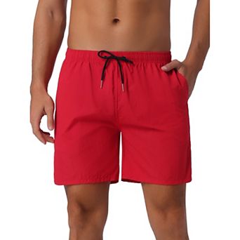 Men's Colorful Elastic Waist Drawstring Surfing Board Shorts