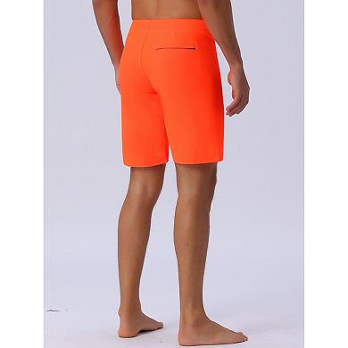 Men's Summer Lightweight Solid Color Drawstring Waist Board Shorts