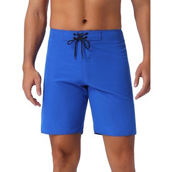 Men's Summer Lightweight Solid Color Drawstring Waist Board Shorts