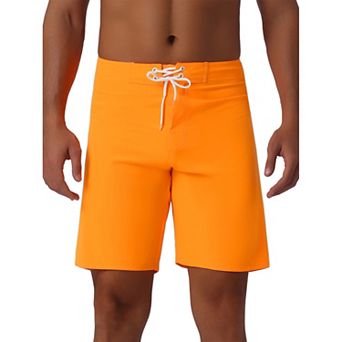 Men's Summer Lightweight Solid Color Drawstring Waist Board Shorts