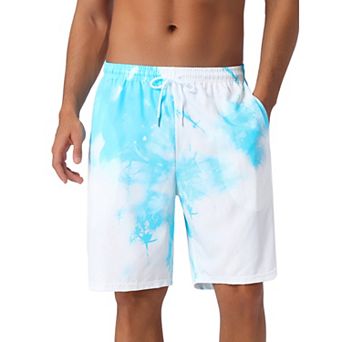 Men's Colorful Tie-dyed Pattern Drawstring Elastic Waist Board Shorts
