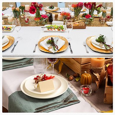 10 Pcs Charger Plates Bulk 13 Inch Plastic Charger Plates Round Plate Chargers