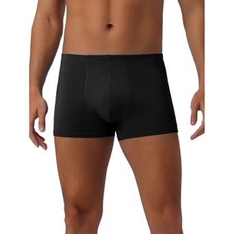 Men's Underwear Regular Fit Soft Comfortable Solid Color Basic Boxer Briefs