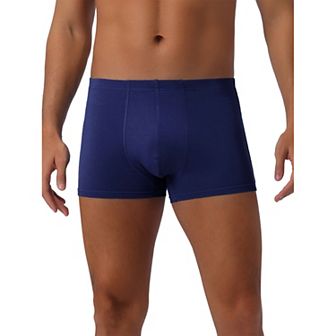 Men's Underwear Regular Fit Soft Comfortable Solid Color Basic Boxer Briefs
