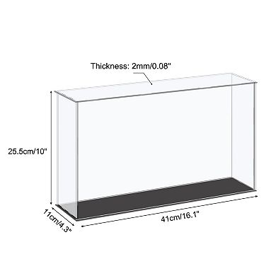 Acrylic Display Case Plastic Box Cube Storage Box Assemble Dustproof Showcase 16.1x4.3x10 Inch