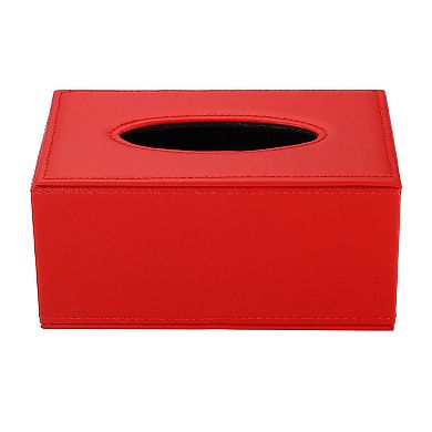 7.9"x4.7"x3.7" Tissue Box Cover, Leather Rectangle Waterproof Napkin Paper Towel Holder