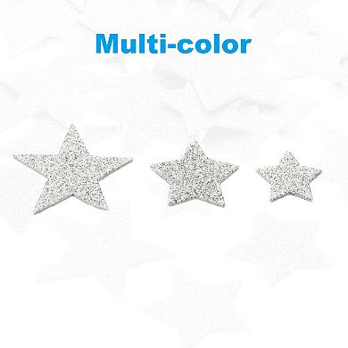 Foam Stickers, 60Pcs EVA Self Adhesive Glitters Foam Shape Sticker Craft Supplies Silver Tone Star