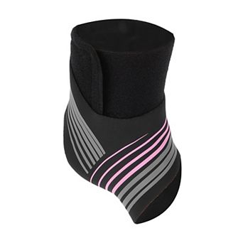 Women Striped Style Left Foot Ankle Support Brace for Sports