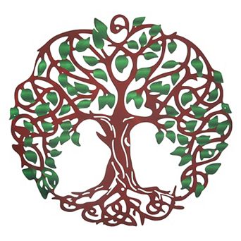 Metal Tree Wall Decor, Tree of Life Wall Sculpture Ornament Hanging Wall Decoration