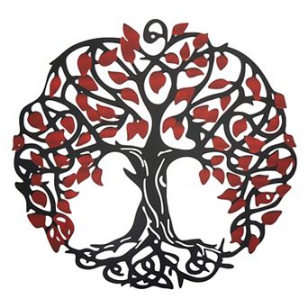 Metal Tree Wall Decor, Tree of Life Wall Sculpture Ornament Hanging Wall Decoration