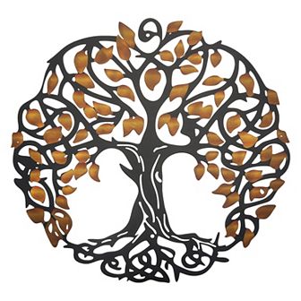 Metal Tree Wall Decor, Tree of Life Wall Sculpture Ornament Hanging Wall Decoration
