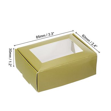 3.5"x2.5"x1" Paper Soap Box with Window, 30Pcs Homemade Soap Boxes Rectangle Presents Packaging Box