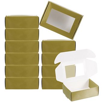 3.5"x2.5"x1" Paper Soap Box with Window, 30 pc Homemade Soap Boxes Rectangle Presents Packaging Box