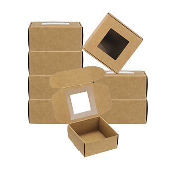 Paper Soap Box with Window, 40 Pack Homemade Soap Boxes Square Presents Packaging Boxes