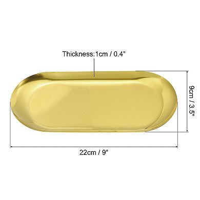 6 Pcs Stainless Steel Decorative Trays, Bathroom Trays, Small Serving Trays