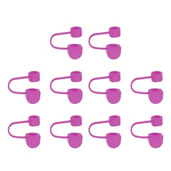 10 pc Straw Cover Cap, Silicone Straw Tips Cover Fits 0.31" Drinking Straws