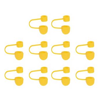 10 pc Straw Cover Cap, Silicone Straw Tips Cover Fits 0.31" Drinking Straws