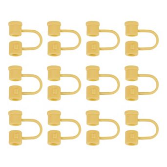 Straw Cover Cap, Silicone Straw Tips Cover Fits 7.5-8mm OD Drinking Straws 12 pc