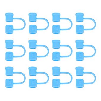 Straw Cover Cap, Silicone Straw Tips Cover Fits 7.5-8mm OD Drinking Straws 12 pc