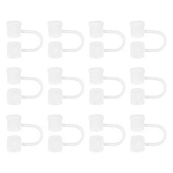 Straw Cover Cap, Silicone Straw Tips Cover Fits 7.5-8mm OD Drinking Straws 12 pc