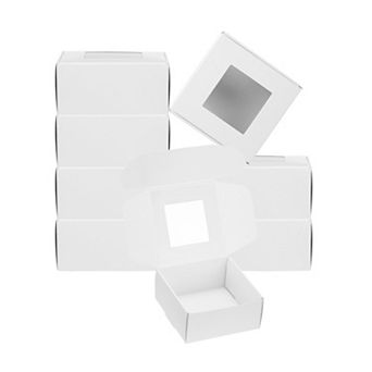 Paper Soap Box with Window, 20 Pack Homemade Soap Boxes Square Presents Packaging Boxes