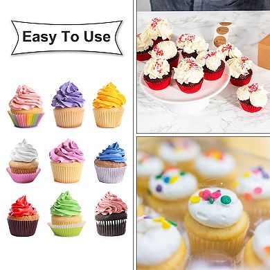 100 Pcs Cupcake Liners, Muffins Paper Baking Cups Wrappers Standard Greaseproof Leopard Print