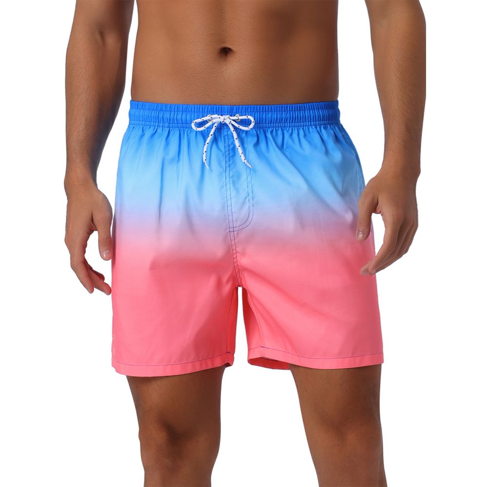 Mens Drawstring Shorts Elastic Waist Casual Summer