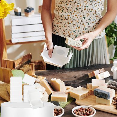 Paper Soap Box, 20 Pack Homemade Soap Boxes Rectangle Presents Packaging Boxes for DIY