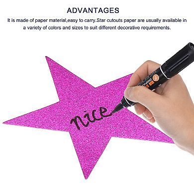 Star Cutouts Paper Five Star Confetti Cutouts for Birthday Party 5.3 Inches