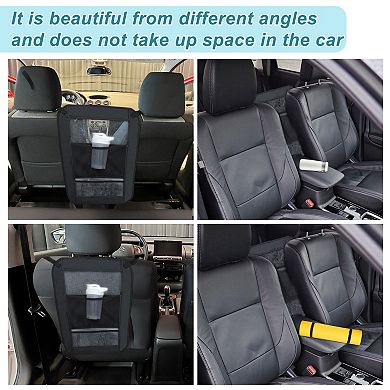 Dog Car Net Barrier, Secure Dog Car Barrier Behind Front Seat, Mesh Separator for Dogs Black