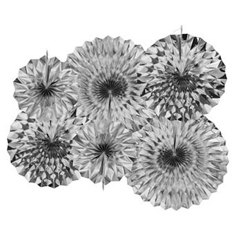 Hanging Paper Fans Party Set 12 pc Round Pattern Hanging Paper Fans Decoration for Home Shop