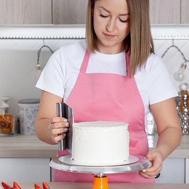 6 Pcs Clear Acrylic Cake Scraper Smoother Tool Set for Mousse Butter Cream Cake Decoration