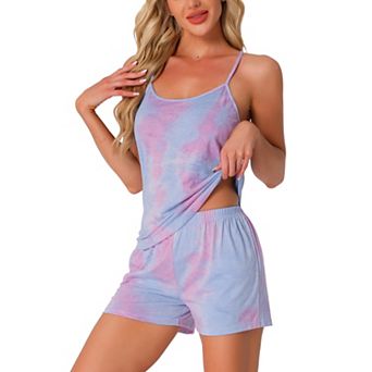 Women's Pajama Set Cotton Cami Shorts Pjs Sets 2 pc Sleep Set Soft Modal Sleepwear